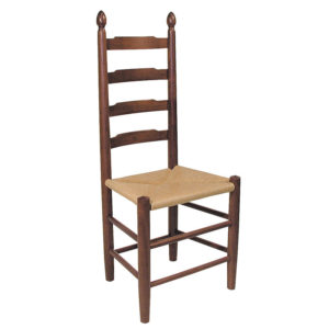 Ladder back Wooden dining chair with rush seat
