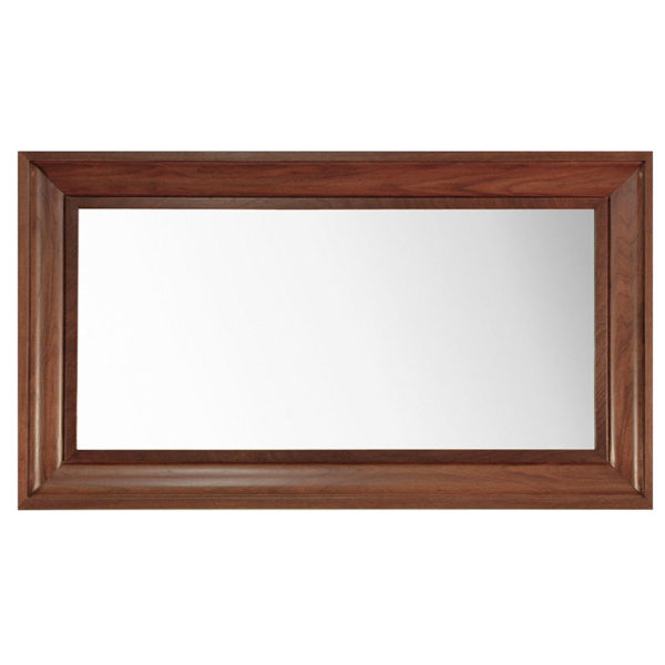 Beveled mirror with wooden frame