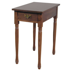 Solid wood end table with drawer