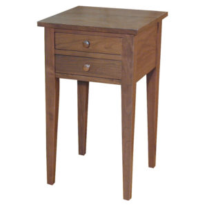 Two drawer solid wood bedside table