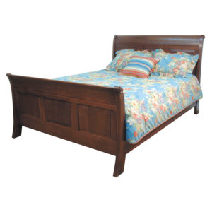 Solid wood sleigh bed frame