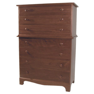 Solid wood chest on chest bedroom furniture