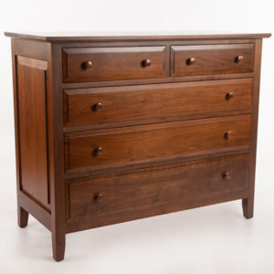 Solid wood dresser with raised panels